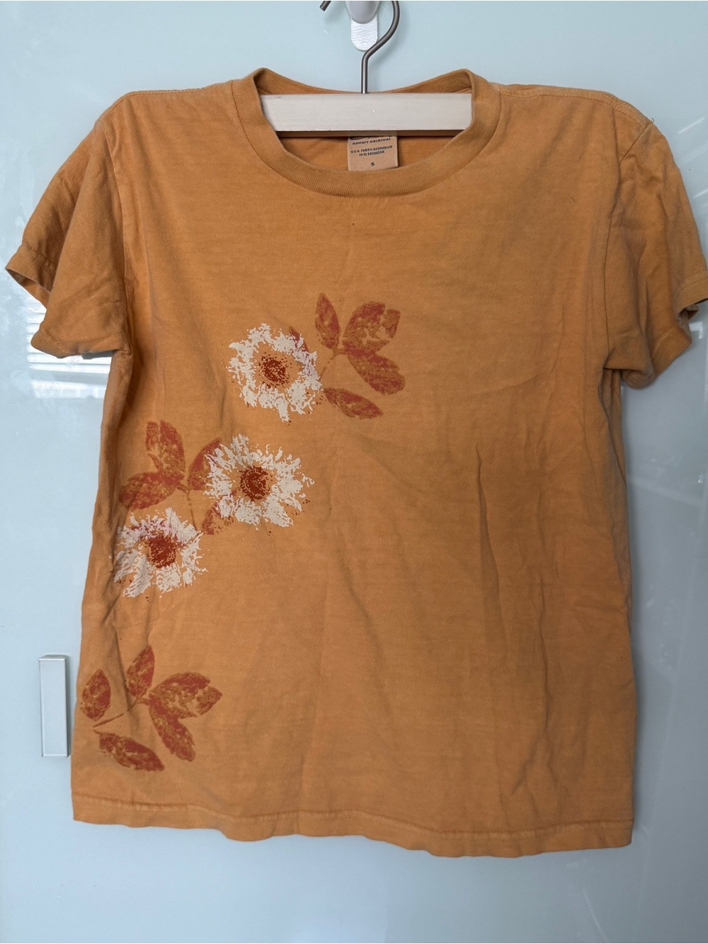 Billabong Mustard Floral Short Sleeve Tee